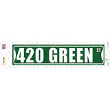 420 Green Street Novelty Narrow Sticker Decal