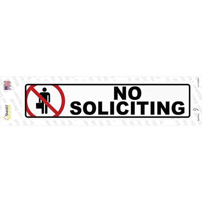 No Soliciting Novelty Narrow Sticker Decal