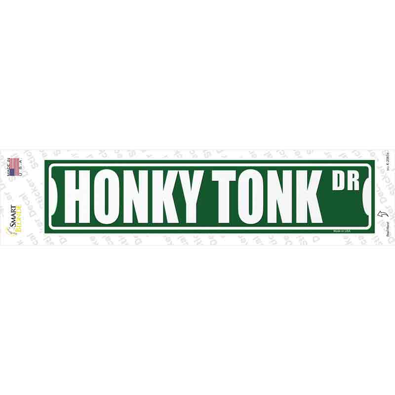 Honky Tonk Drive Novelty Narrow Sticker Decal