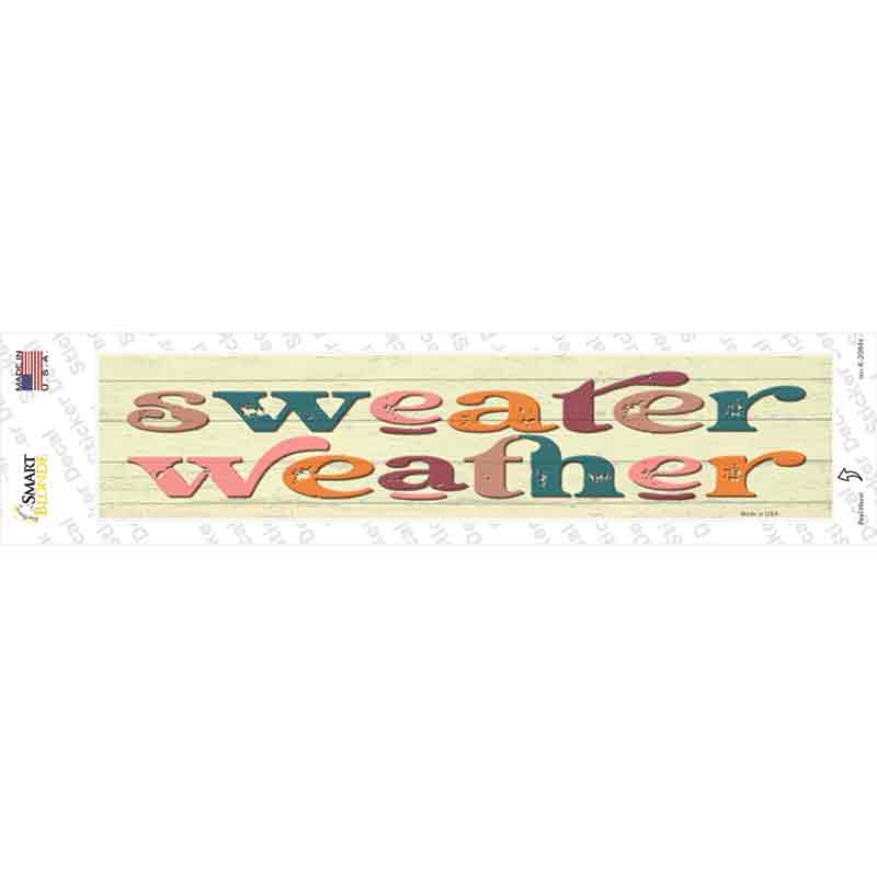 Sweater Weather Novelty Narrow Sticker Decal