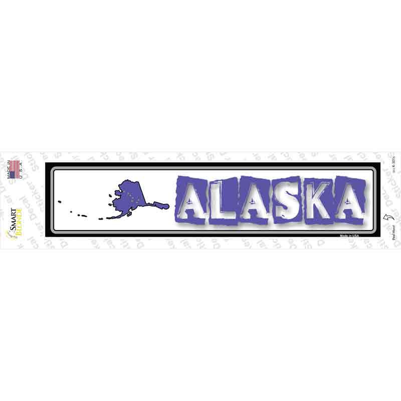 Alaska Outline Novelty Narrow Sticker Decal