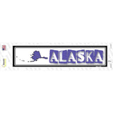 Alaska Outline Novelty Narrow Sticker Decal