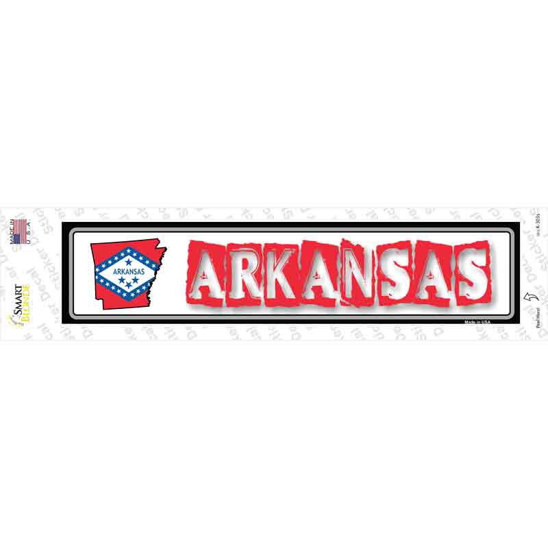 Arkansas Outline Novelty Narrow Sticker Decal