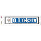 Illinois Outline Novelty Narrow Sticker Decal