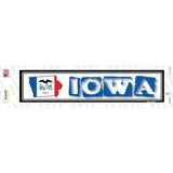 Iowa Outline Novelty Narrow Sticker Decal