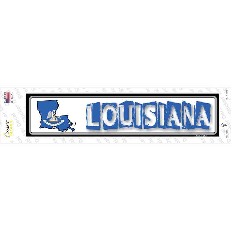 Louisiana Outline Novelty Narrow Sticker Decal