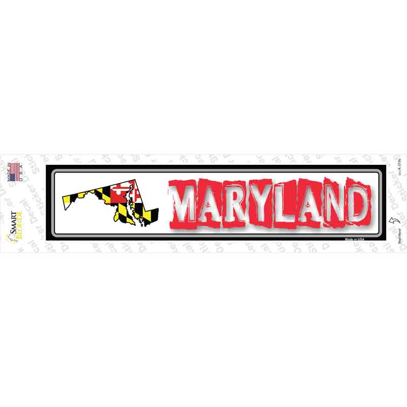 Maryland Outline Novelty Narrow Sticker Decal