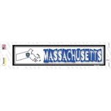 Massachusetts Outline Novelty Narrow Sticker Decal