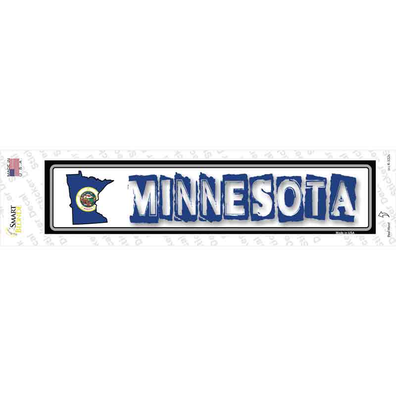 Minnesota Outline Novelty Narrow Sticker Decal