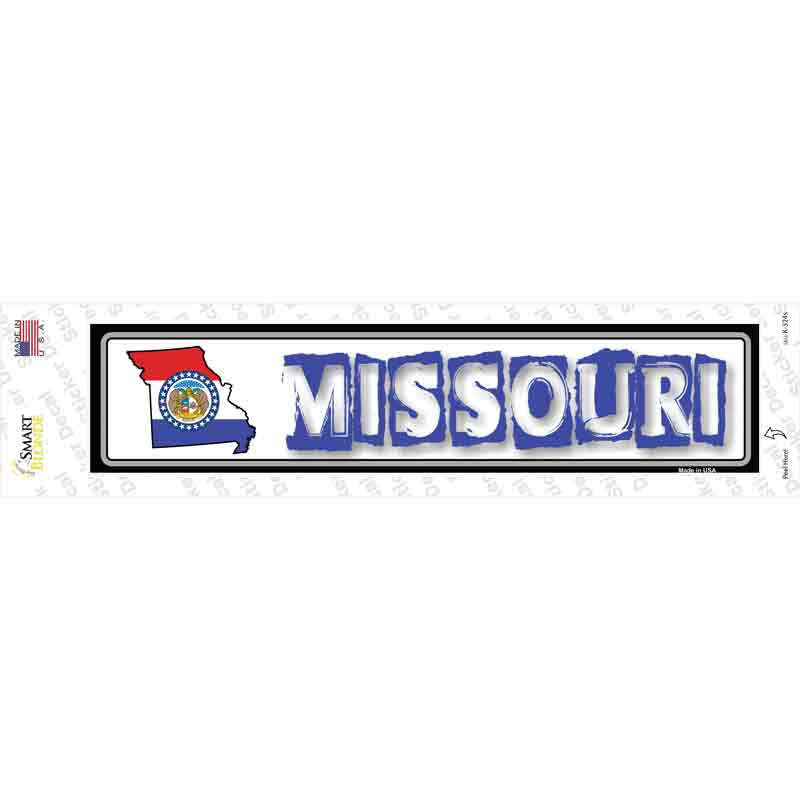 Missouri Outline Novelty Narrow Sticker Decal