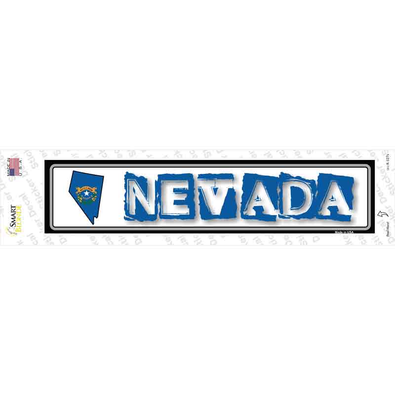 Nevada Outline Novelty Narrow Sticker Decal