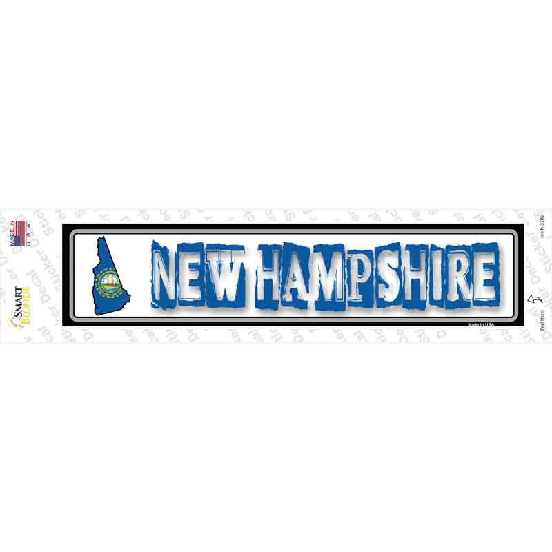 New Hampshire Outline Novelty Narrow Sticker Decal