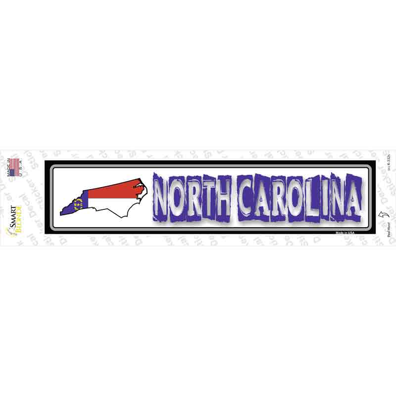 North Carolina Outline Novelty Narrow Sticker Decal