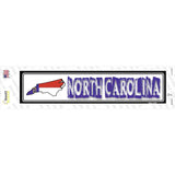 North Carolina Outline Novelty Narrow Sticker Decal