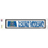 North Dakota Outline Novelty Narrow Sticker Decal