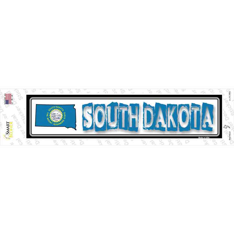 South Dakota Outline Novelty Narrow Sticker Decal