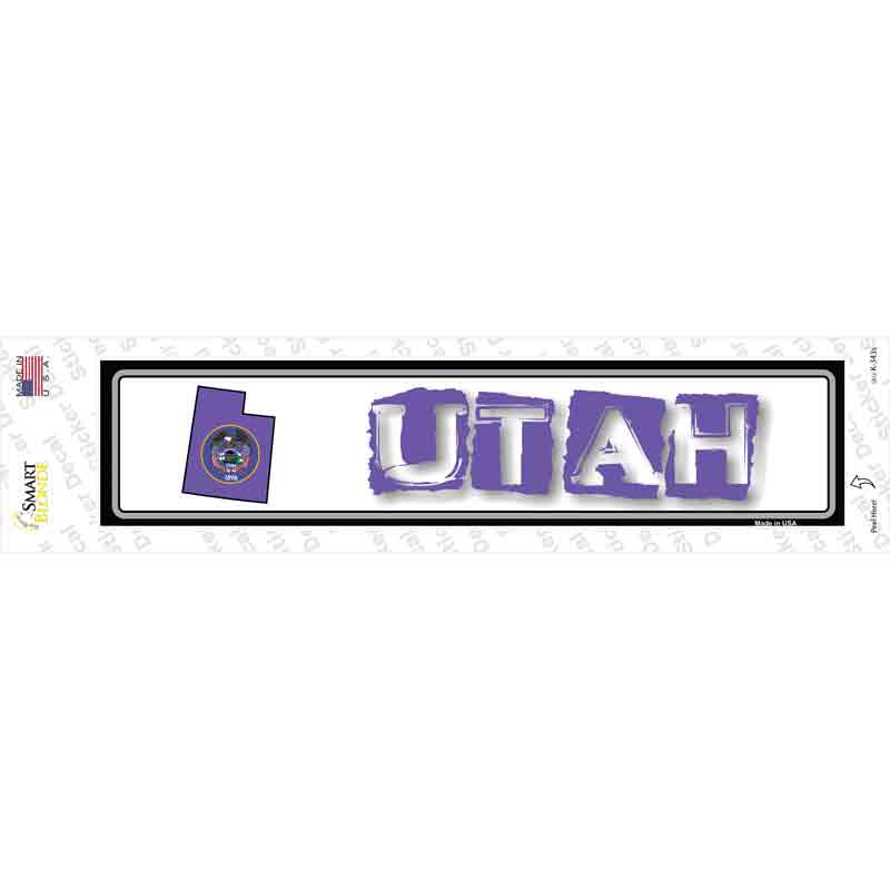 Utah Outline Novelty Narrow Sticker Decal