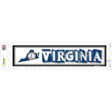 Virginia Outline Novelty Narrow Sticker Decal