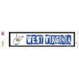 West Virginia Outline Novelty Narrow Sticker Decal