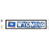 Wyoming Outline Novelty Narrow Sticker Decal