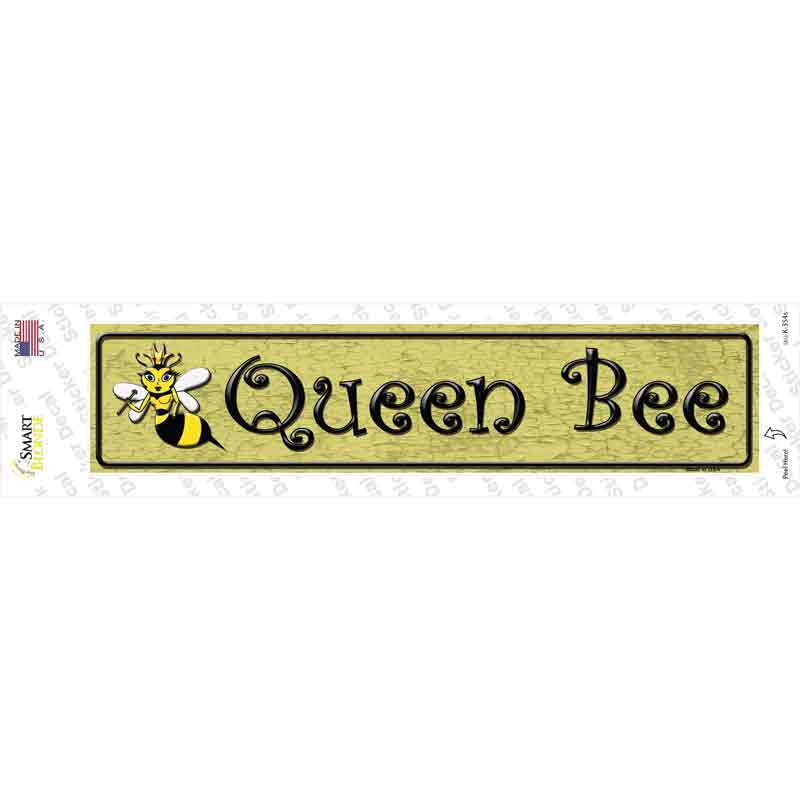 Queen Bee Gold Novelty Narrow Sticker Decal