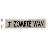 Zombie Way Brown Novelty Narrow Sticker Decal