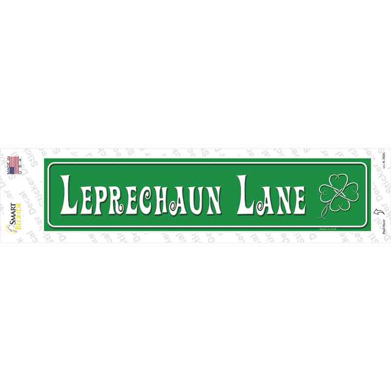 Leprechuan Lane Novelty Narrow Sticker Decal