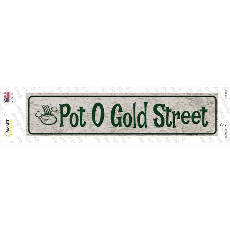 Pot O Gold Street Novelty Narrow Sticker Decal
