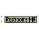 Restrooms Novelty Narrow Sticker Decal