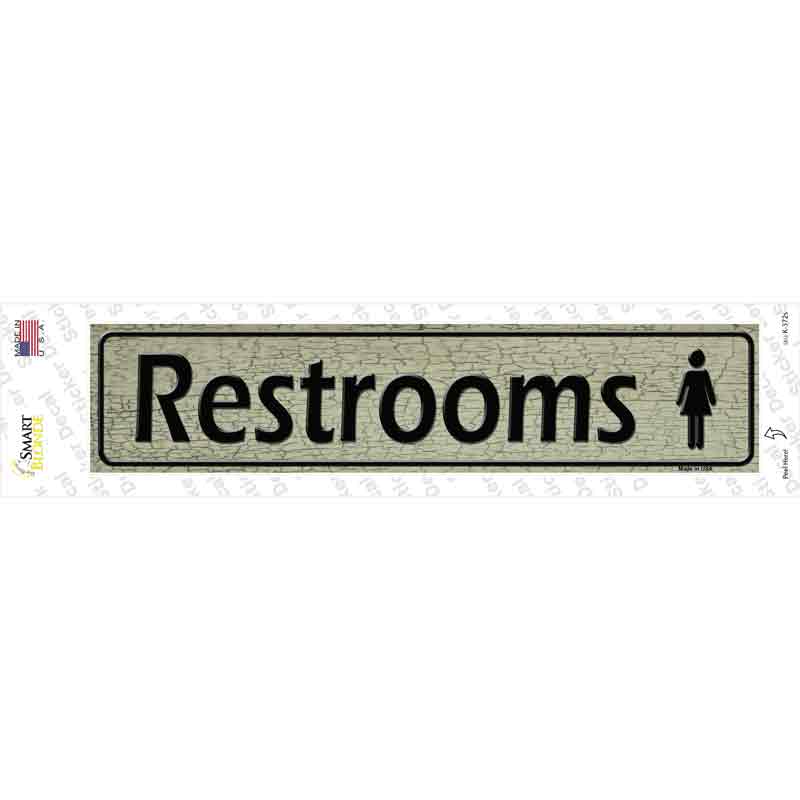 Restrooms Ladies Novelty Narrow Sticker Decal