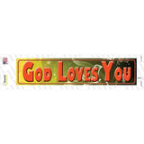 God Loves You Novelty Narrow Sticker Decal