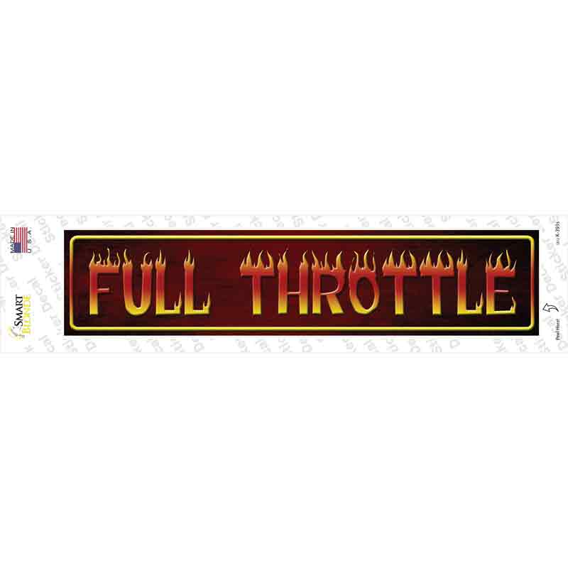 Full Throttle Novelty Narrow Sticker Decal