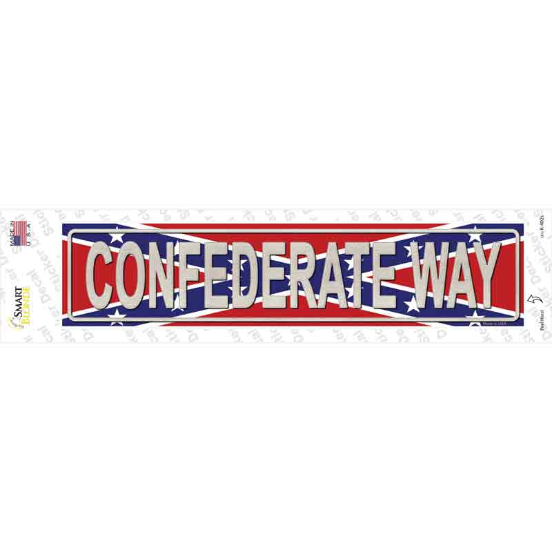 Confederate Way Novelty Narrow Sticker Decal