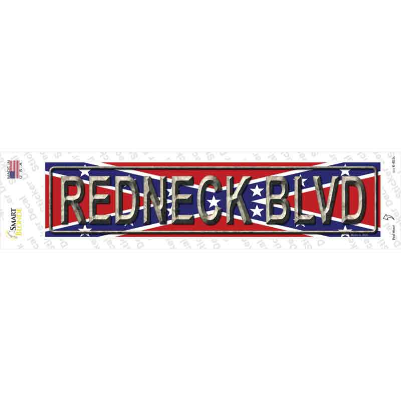 Redneck Blvd Novelty Narrow Sticker Decal