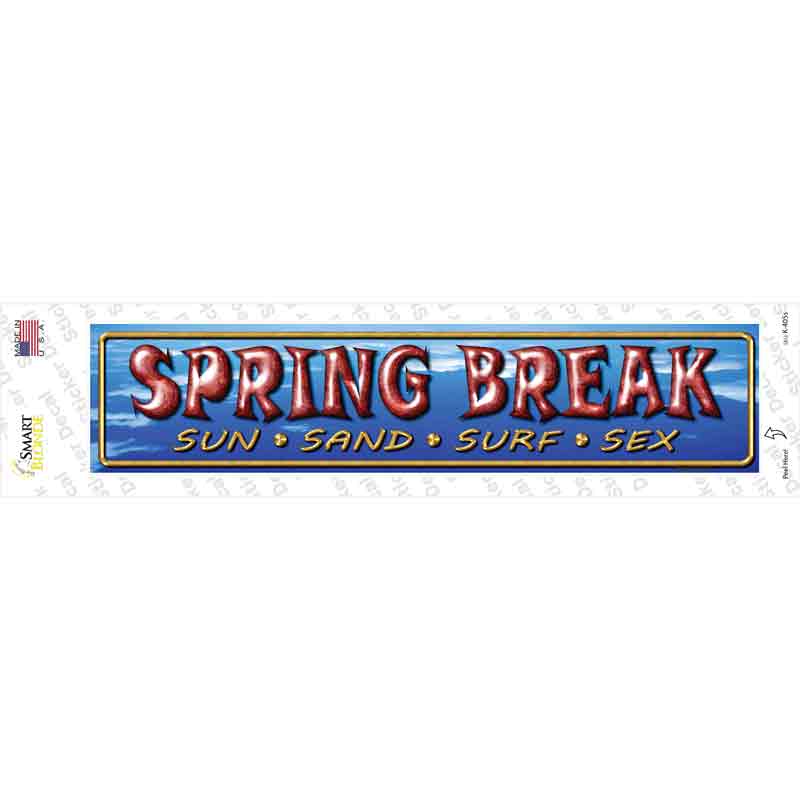 Spring Break Novelty Narrow Sticker Decal