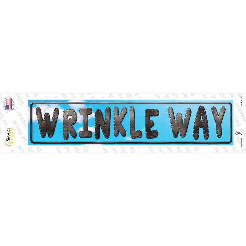 Wrinkle Way Novelty Narrow Sticker Decal