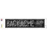 Backache Blvd Novelty Narrow Sticker Decal