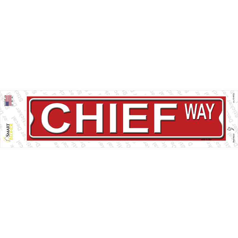 Chief Way Novelty Narrow Sticker Decal