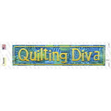 Quilting Diva Novelty Narrow Sticker Decal
