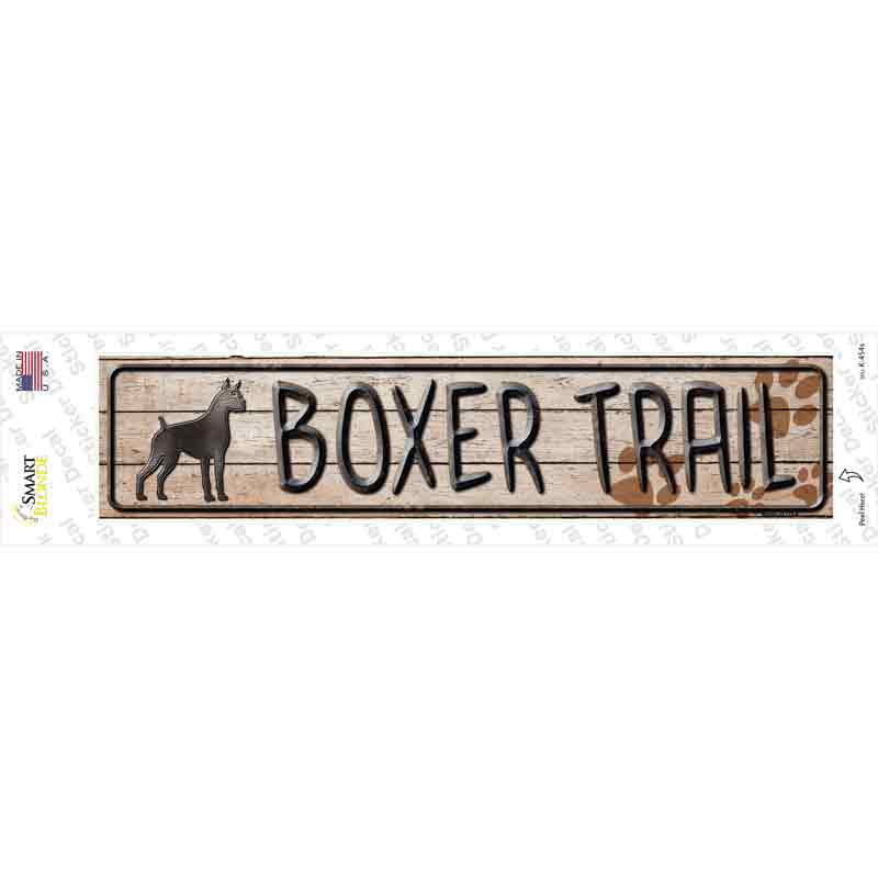 Boxer Trail Novelty Narrow Sticker Decal