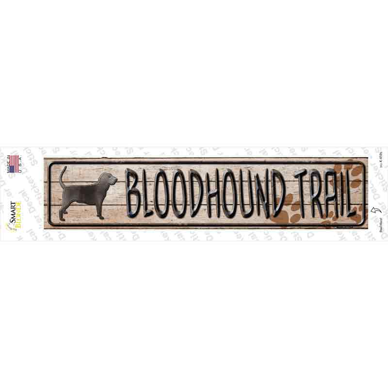 Bloodhound Trail Novelty Narrow Sticker Decal
