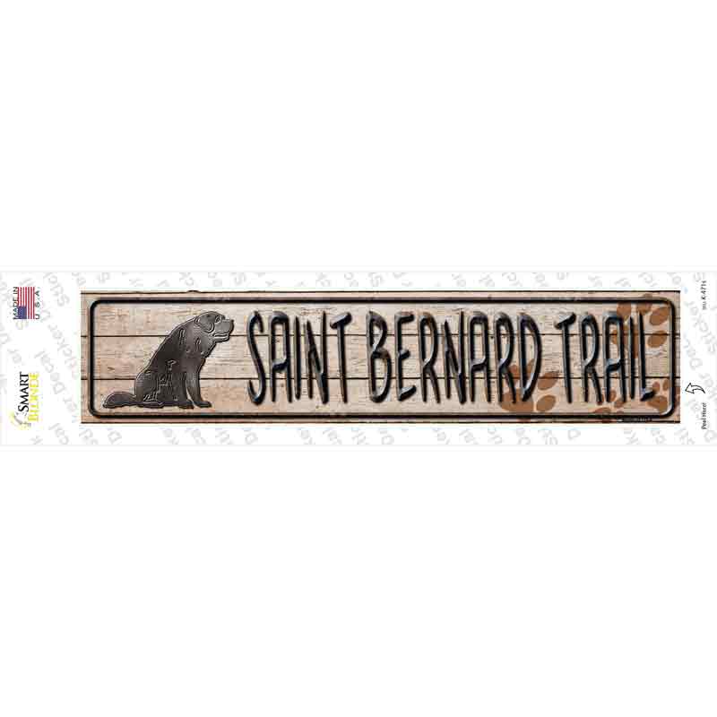 Saint Bernard Trail Novelty Narrow Sticker Decal