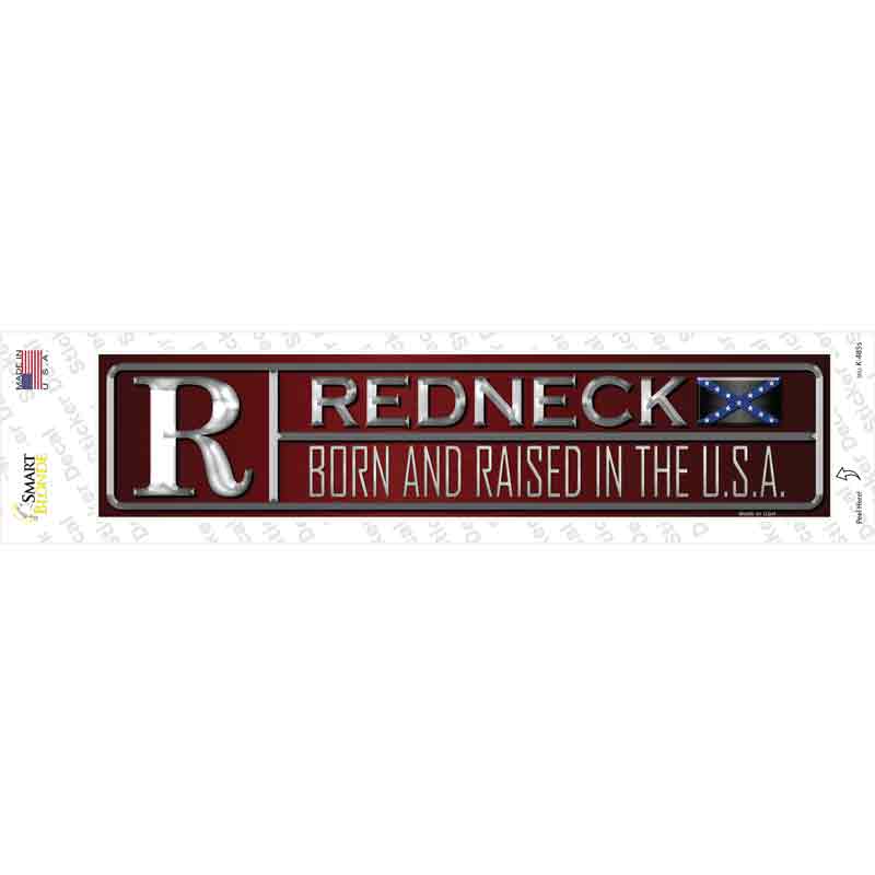Redneck Born Novelty Narrow Sticker Decal