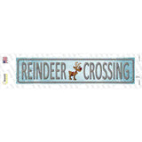 Reindeer Crossing Novelty Narrow Sticker Decal