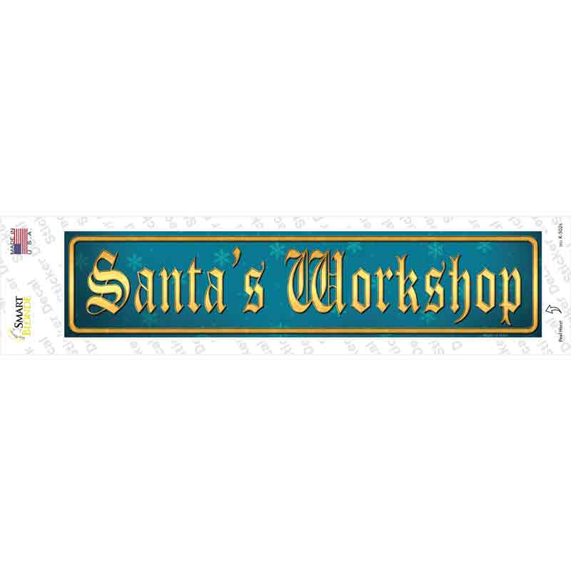 Santas Workshop Novelty Narrow Sticker Decal