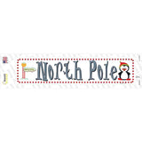 North Pole White Novelty Narrow Sticker Decal