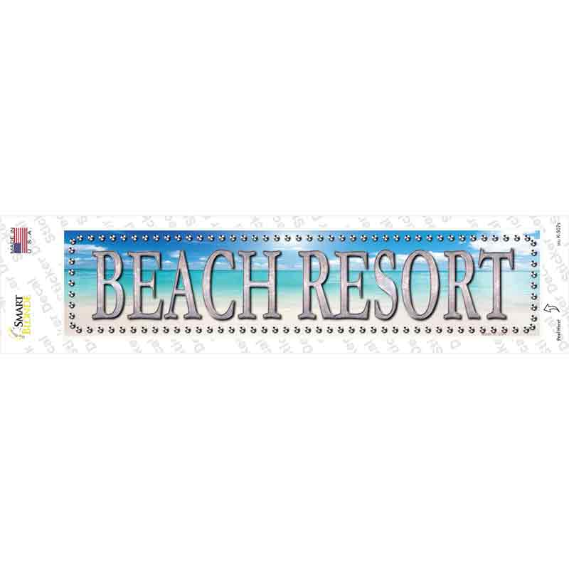 Beach Resort Novelty Narrow Sticker Decal