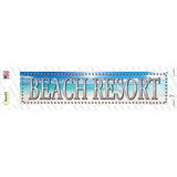 Beach Resort Novelty Narrow Sticker Decal