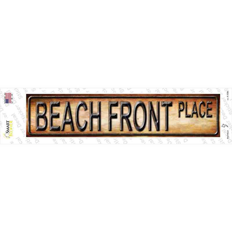 Beach Front Novelty Narrow Sticker Decal