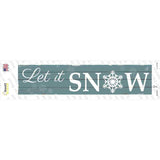 Let It Snow Blue Novelty Narrow Sticker Decal